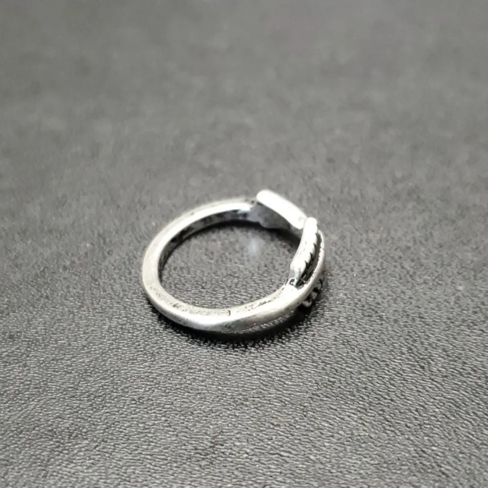 Silver tone arrow wrap ring dainty
